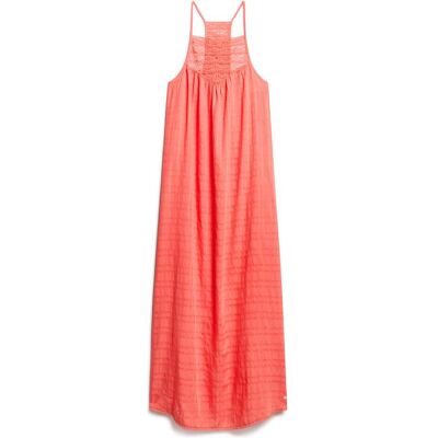 Superdry, Damen, Kleider, strandkeid rückenfrei ang spitze, Rosa, (L) Superdry, Damen, Kleider, strandkeid rückenfrei ang spitze, Rosa, (L)