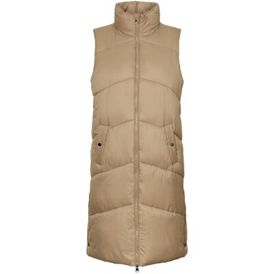 Vero Moda, Damen, Westen, Gefütterte Weste, Beige, Braun, (M) Vero Moda, Damen, Westen, Gefütterte Weste, Beige, Braun, (M)