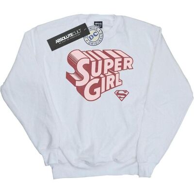 Dc Comics, Damen, Pullover, Supergirl Retro Logo Sweatshirt, Weiss, (M) Dc Comics, Damen, Pullover, Supergirl Retro Logo Sweatshirt, Weiss, (M)