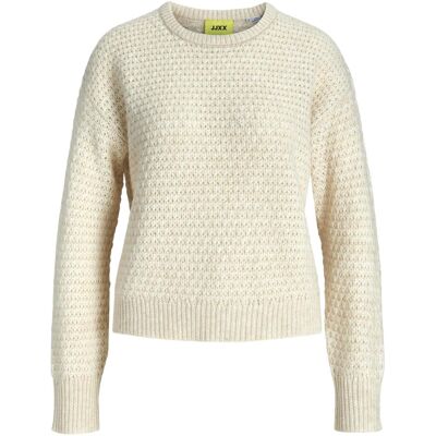 JJXX, Damen, Pullover, Jxmilly Structure Crew Neck Knit Sn, Grau, (S) JJXX, Damen, Pullover, Jxmilly Structure Crew Neck Knit Sn, Grau, (S)
