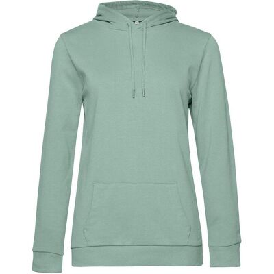 B&C, Damen, Pullover, Damen Hoodie aus French Terry, Weiss, Grau, (M) B&C, Damen, Pullover, Damen Hoodie aus French Terry, Weiss, Grau, (M)