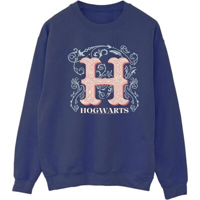 Harry Potter, Damen, Pullover, Flowers H Sweatshirt, Blau, (M) Harry Potter, Damen, Pullover, Flowers H Sweatshirt, Blau, (M)