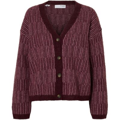 Selected, Damen, Pullover, Wollmix Strickjacke, Violett, (M) Selected, Damen, Pullover, Wollmix Strickjacke, Violett, (M)