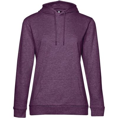 B&C, Damen, Pullover, Damen Hoodie aus French Terry, Violett, Grau, (L) B&C, Damen, Pullover, Damen Hoodie aus French Terry, Violett, Grau, (L)