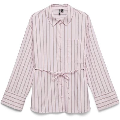 Vero Moda, Damen, Blusen, Vmgina Belt Ls Shirt Wvn, Rot, Pink, Weiss, Braun, (M) Vero Moda, Damen, Blusen, Vmgina Belt Ls Shirt Wvn, Rot, Pink, Weiss, Braun, (M)