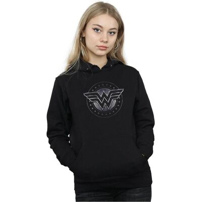 Dc Comics, Damen, Pullover, Wonder Woman Star Shield Kapuzenpullover, Schwarz, (XL) Dc Comics, Damen, Pullover, Wonder Woman Star Shield Kapuzenpullover, Schwarz, (XL)