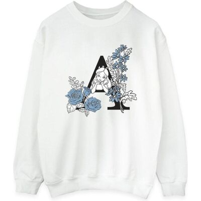 Disney Damen, Pullover, Alice im Wunderland Brief A Sweatshirt, Weiss, (XXL) Disney Damen, Pullover, Alice im Wunderland Brief A Sweatshirt, Weiss, (XXL)