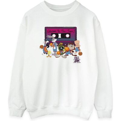 Space Jam, Damen, Pullover, Team Cassette Sweatshirt, Weiss, (M) Space Jam, Damen, Pullover, Team Cassette Sweatshirt, Weiss, (M)