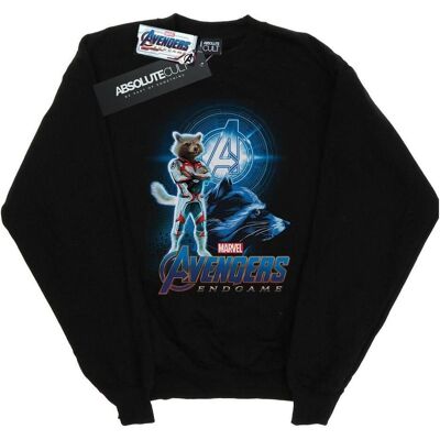 Marvel, Damen, Pullover, Avengers Endgame Rocket Team Anzug Sweatshirt, Schwarz, (XL) Marvel, Damen, Pullover, Avengers Endgame Rocket Team Anzug Sweatshirt, Schwarz, (XL)