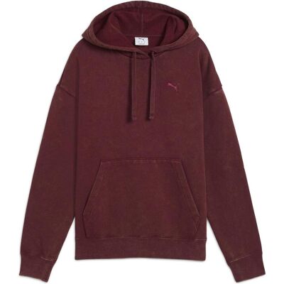 Puma Damen, Pullover, ESS ELEVATED Relaxed Wash Hoodie FL, Rot, (M) Puma Damen, Pullover, ESS ELEVATED Relaxed Wash Hoodie FL, Rot, (M)