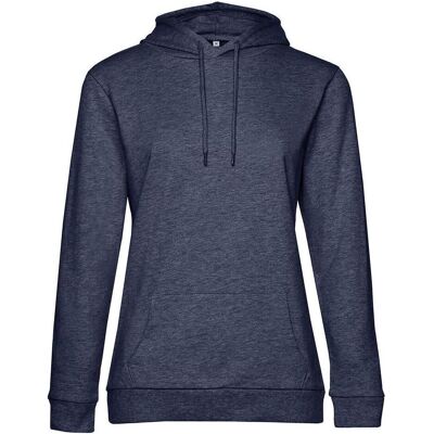 B&C, Damen, Pullover, Damen Hoodie aus French Terry, Blau, Grau, (M) B&C, Damen, Pullover, Damen Hoodie aus French Terry, Blau, Grau, (M)