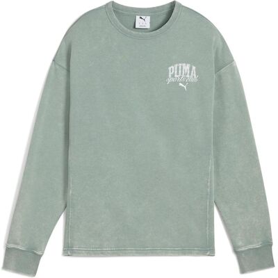 Puma Damen, Pullover, CLASS Comfort Washed Crew TR, Grün, (L) Puma Damen, Pullover, CLASS Comfort Washed Crew TR, Grün, (L)