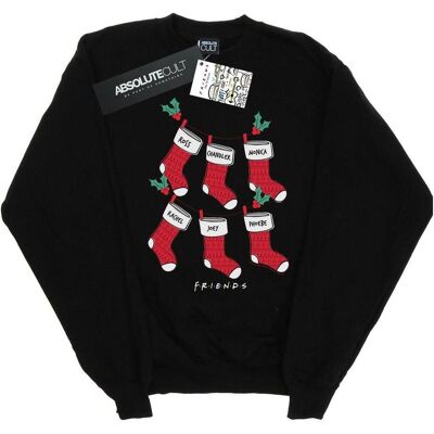 Friends, Damen, Pullover, Christmas Stockings, Schwarz, (L) Friends, Damen, Pullover, Christmas Stockings, Schwarz, (L)