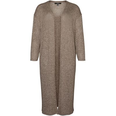 Vero Moda, Damen, Pullover, Vmcbrianna Ls Open Calf Cardigan Boo, Braun, (42, 44) Vero Moda, Damen, Pullover, Vmcbrianna Ls Open Calf Cardigan Boo, Braun, (42, 44)