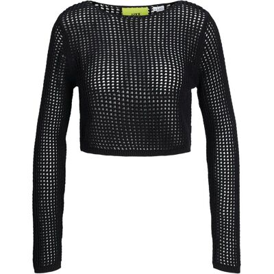 JJXX, Damen, Pullover, JXPRESLEY Strickpullover mit Rundhals Strickpullover mit Rundhals, Schwarz, (L) JJXX, Damen, Pullover, JXPRESLEY Strickpullover mit Rundhals Strickpullover mit Rundhals, Schwarz, (L)