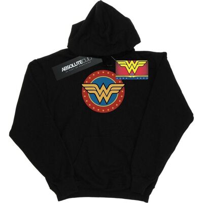 Dc Comics, Damen, Pullover, Wonder Woman Circle Logo Kapuzenpullover, Schwarz, (M) Dc Comics, Damen, Pullover, Wonder Woman Circle Logo Kapuzenpullover, Schwarz, (M)