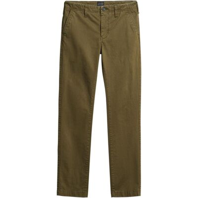 Superdry, Damen, Hosen, Chinohose mit mittlerer Leibhöhe, Grün, (W26/L32) Superdry, Damen, Hosen, Chinohose mit mittlerer Leibhöhe, Grün, (W26/L32)