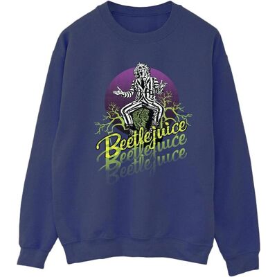 Beetlejuice, Damen, Pullover, Lila Kreis Sweatshirt, Blau, (S) Beetlejuice, Damen, Pullover, Lila Kreis Sweatshirt, Blau, (S)