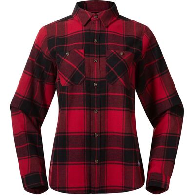Bergans, Damen, Blusen, Nordmarka Flannel, Rot, (S) Bergans, Damen, Blusen, Nordmarka Flannel, Rot, (S)