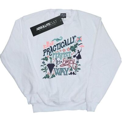 Mary Poppins, Damen, Pullover, Practically Perfect In Every Way Sweatshirt, Weiss, (L) Mary Poppins, Damen, Pullover, Practically Perfect In Every Way Sweatshirt, Weiss, (L)