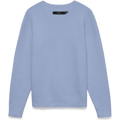 Vero Moda, Damen, Pullover, Vmfoemily Ls O-Neck Pullover Mfo, Blau, (L) Vero Moda, Damen, Pullover, Vmfoemily Ls O-Neck Pullover Mfo, Blau, (L)