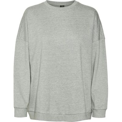 Vero Moda, Damen, Pullover, Vmkylie Ls Long Sweat Jrs Boo, Grau, (L) Vero Moda, Damen, Pullover, Vmkylie Ls Long Sweat Jrs Boo, Grau, (L)