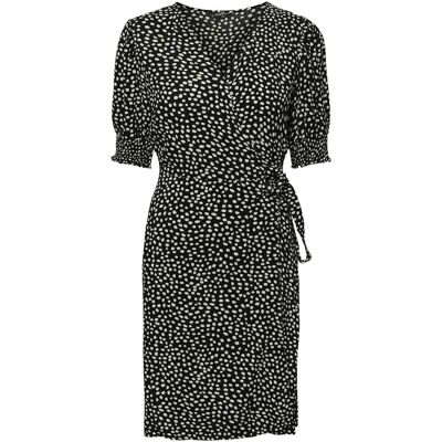 Pieces, Damen, Kleider, PCTALA Wickelkleid, Schwarz, (M) Pieces, Damen, Kleider, PCTALA Wickelkleid, Schwarz, (M)