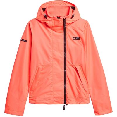Superdry, Damen, Outdoorjacken, Mountain Windbreaker Jacke mit Kapuze (L), Rot, Pink, L Superdry, Damen, Outdoorjacken, Mountain Windbreaker Jacke mit Kapuze (L), Rot, Pink, L