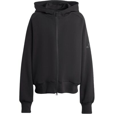 Adidas Damen, Pullover, Soft Lux Zip Hoodie, Schwarz Adidas Damen, Pullover, Soft Lux Zip Hoodie, Schwarz