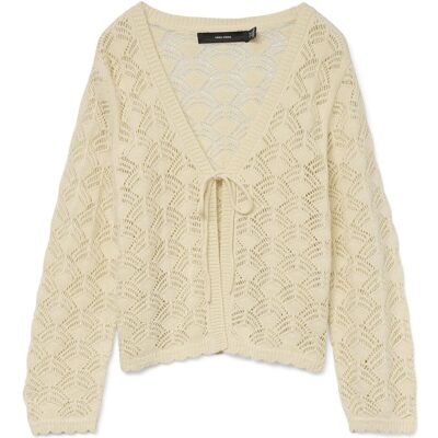 Vero Moda, Damen, Pullover, Vmnewverena 3/4 V-Neck Cardigan Boo, Grau, (L) Vero Moda, Damen, Pullover, Vmnewverena 3/4 V-Neck Cardigan Boo, Grau, (L)