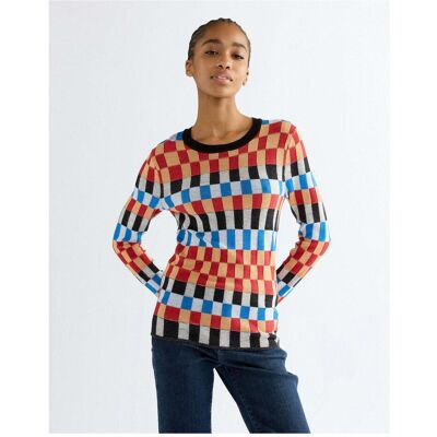 Wrangler, Damen, Pullover, Pullover Knit Crew, Mehrfarbig, (XS) Wrangler, Damen, Pullover, Pullover Knit Crew, Mehrfarbig, (XS)