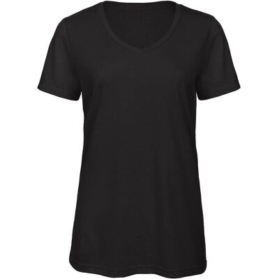 B&C, Damen, Shirts, T-Shirt aus Mix von drei Materialien Damen, Schwarz, (L) B&C, Damen, Shirts, T-Shirt aus Mix von drei Materialien Damen, Schwarz, (L)