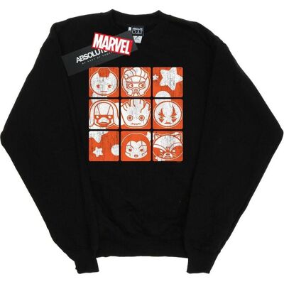 Marvel, Damen, Pullover, Kawaii Guardians Of The Galaxy Retro Sweatshirt, Schwarz, (M) Marvel, Damen, Pullover, Kawaii Guardians Of The Galaxy Retro Sweatshirt, Schwarz, (M)