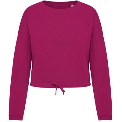 Native Spirit, Damen, Pullover, Oversized, umweltfreundlicher Rundhals-Crop-Sweatshirt für Frauen, Violett, (M) Native Spirit, Damen, Pullover, Oversized, umweltfreundlicher Rundhals-Crop-Sweatshirt für Frauen, Violett, (M)