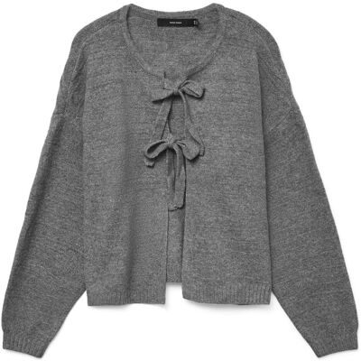 Vero Moda, Damen, Pullover, VMBOOM Strickjacke Strickjacke, Grau, (L) Vero Moda, Damen, Pullover, VMBOOM Strickjacke Strickjacke, Grau, (L)