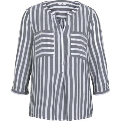 Tom Tailor, Damen, Blusen, Bluse, Weiss, Blau, (46) Tom Tailor, Damen, Blusen, Bluse, Weiss, Blau, (46)