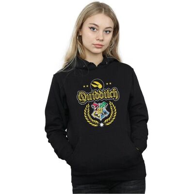 Harry Potter, Damen, Pullover, Quidditch Crest Kapuzenpullover, Schwarz, (M) Harry Potter, Damen, Pullover, Quidditch Crest Kapuzenpullover, Schwarz, (M)