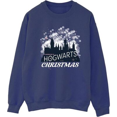 Harry Potter, Damen, Pullover, Hogwarts Christmas Sweatshirt, Blau, (M) Harry Potter, Damen, Pullover, Hogwarts Christmas Sweatshirt, Blau, (M)