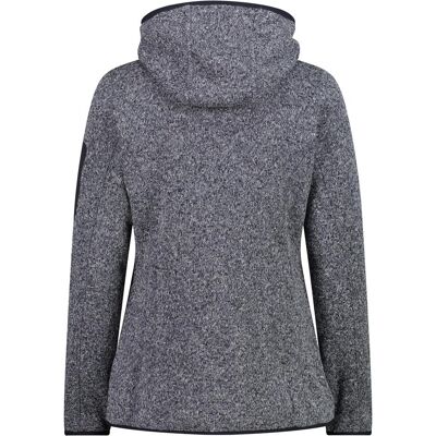 CMP Campagnolo, Damen, Outdoorjacken, Women's Jacket Fix Hood Jacquard Knitted 3H19826 (50), Grau, 50 CMP Campagnolo, Damen, Outdoorjacken, Women's Jacket Fix Hood Jacquard Knitted 3H19826 (50), Grau, 50