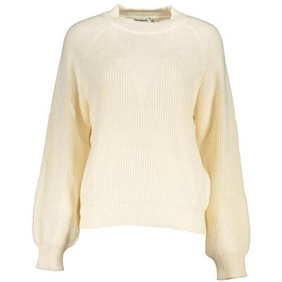 Desigual, Damen, Pullover, White Polyester Women's Sweater, Weiss, (XXL) Desigual, Damen, Pullover, White Polyester Women's Sweater, Weiss, (XXL)