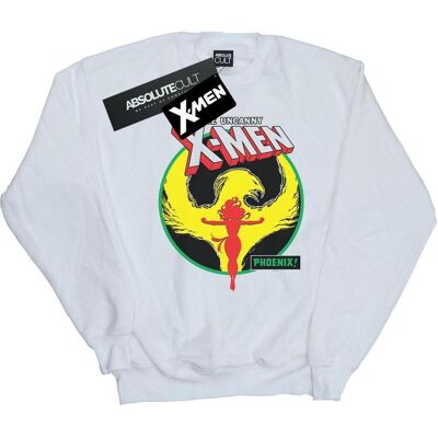Marvel, Damen, Pullover, XMen Phoenix Circle Sweatshirt, Weiss, (XL) Marvel, Damen, Pullover, XMen Phoenix Circle Sweatshirt, Weiss, (XL)