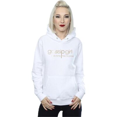 Gossip Girl, Damen, Pullover, Gold Logo Kapuzenpullover, Weiss, (M) Gossip Girl, Damen, Pullover, Gold Logo Kapuzenpullover, Weiss, (M)