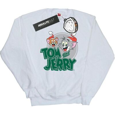 Tom & Jerry, Damen, Pullover, Christmas Greetings Sweatshirt, Weiss, (XXL) Tom & Jerry, Damen, Pullover, Christmas Greetings Sweatshirt, Weiss, (XXL)