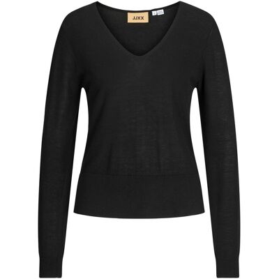 JJXX, Damen, Pullover, Jxathena V-Neck Knit Noos, Schwarz, (S) JJXX, Damen, Pullover, Jxathena V-Neck Knit Noos, Schwarz, (S)