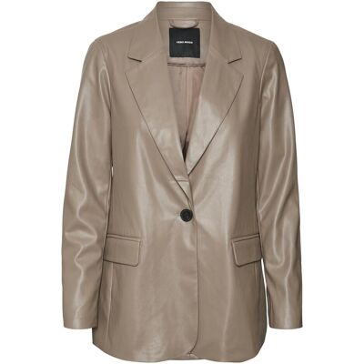 Vero Moda, Damen, Anzüge, Vmolympia Ls Single Loose Pl Blazer Noos, Braun, (M) Vero Moda, Damen, Anzüge, Vmolympia Ls Single Loose Pl Blazer Noos, Braun, (M)