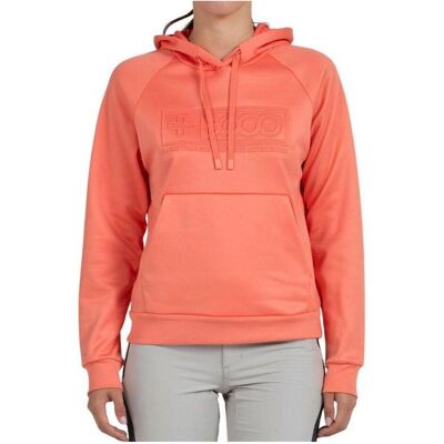 +8000, Damen, Pullover, Damen Sweater mit Kapuze Elin Koralle, Pink, (L) +8000, Damen, Pullover, Damen Sweater mit Kapuze Elin Koralle, Pink, (L)