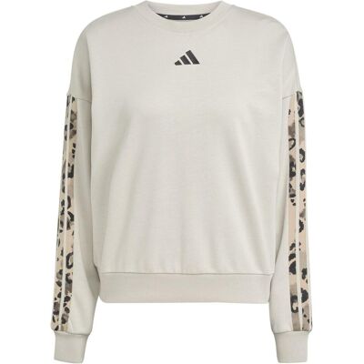 Adidas Damen, Pullover, Damen-Sweatshirt aus French Terry mit Tiermuster, cremefarben, Weiss, (XXL) Adidas Damen, Pullover, Damen-Sweatshirt aus French Terry mit Tiermuster, cremefarben, Weiss, (XXL)