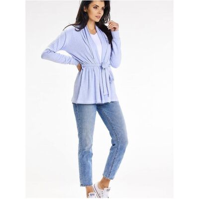 Awama, Damen, Pullover, Cardigan model, Blau, (L) Awama, Damen, Pullover, Cardigan model, Blau, (L)