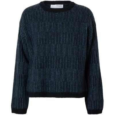 Selected, Damen, Pullover, Wollmix Strickpullover, Blau, (XS) Selected, Damen, Pullover, Wollmix Strickpullover, Blau, (XS)
