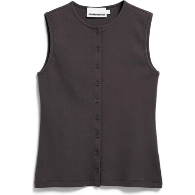 Armedangels, Damen, Shirts, Rib Button, Grau, (L) Armedangels, Damen, Shirts, Rib Button, Grau, (L)